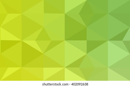 Multicolor green, yellow, orange polygonal illustration, which consist of triangles. Geometric background in Origami style with gradient. Triangular design for your business.