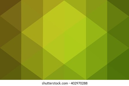 Multicolor green, yellow, orange polygonal illustration, which consist of triangles. Geometric background in Origami style with gradient. Triangular design for your business.