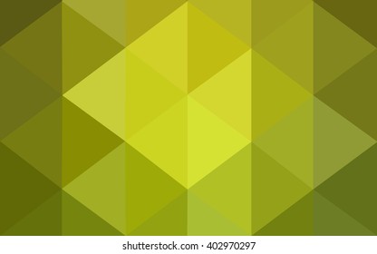 Multicolor green, yellow, orange polygonal illustration, which consist of triangles. Geometric background in Origami style with gradient. Triangular design for your business.