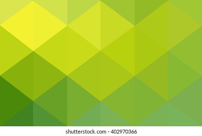 Multicolor green, yellow, orange polygonal illustration, which consist of triangles. Geometric background in Origami style with gradient. Triangular design for your business.