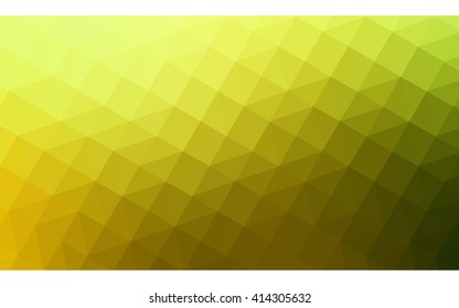 Multicolor green, yellow, orange polygonal illustration, which consist of triangles. Geometric background in Origami style with gradient. Triangular design for your business.