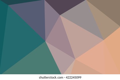 Multicolor green, yellow, orange polygonal illustration, which consist of triangles. Geometric background in Origami style with gradient. Triangular design for your business.
