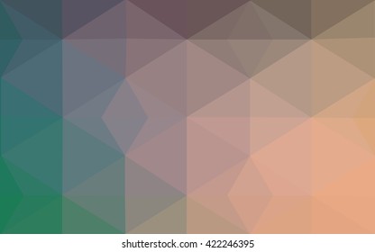 Multicolor green, yellow, orange polygonal illustration, which consist of triangles. Geometric background in Origami style with gradient. Triangular design for your business.