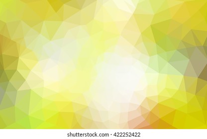 Multicolor green, yellow, orange polygonal illustration, which consist of triangles. Geometric background in Origami style with gradient. Triangular design for your business.