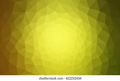 Multicolor green, yellow, orange polygonal illustration, which consist of triangles. Geometric background in Origami style with gradient. Triangular design for your business.