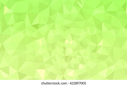 Multicolor green, yellow, orange polygonal illustration, which consist of triangles. Geometric background in Origami style with gradient. Triangular design for your business.
