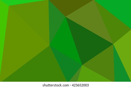 Multicolor green, yellow, orange polygonal illustration, which consist of triangles. Geometric background in Origami style with gradient. Triangular design for your business.