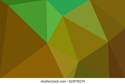 Multicolor green, yellow, orange polygonal illustration, which consist of triangles. Geometric background in Origami style with gradient. Triangular design for your business.