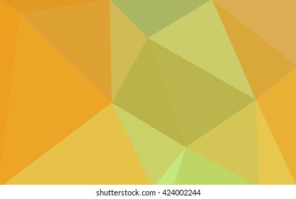 Multicolor green, yellow, orange polygonal illustration, which consist of triangles. Geometric background in Origami style with gradient. Triangular design for your business.