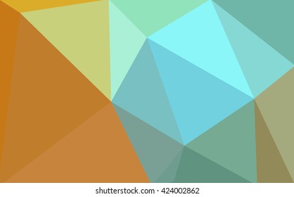 Multicolor green, yellow, orange polygonal illustration, which consist of triangles. Geometric background in Origami style with gradient. Triangular design for your business.