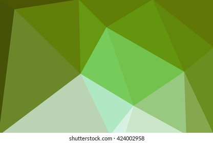 Multicolor green, yellow, orange polygonal illustration, which consist of triangles. Geometric background in Origami style with gradient. Triangular design for your business.