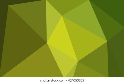 Multicolor green, yellow, orange polygonal illustration, which consist of triangles. Geometric background in Origami style with gradient. Triangular design for your business.