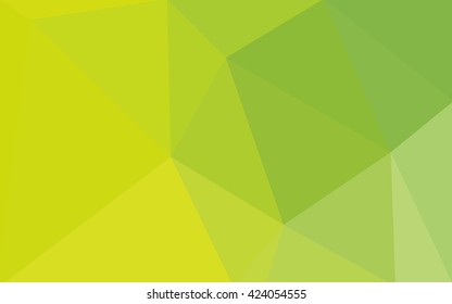 Multicolor green, yellow, orange polygonal illustration, which consist of triangles. Geometric background in Origami style with gradient. Triangular design for your business.