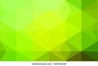 Multicolor green, yellow, orange polygonal illustration, which consist of triangles. Geometric background in Origami style with gradient. Triangular design for your business.
