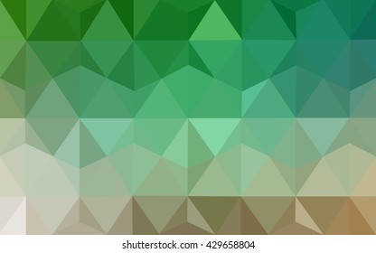 Multicolor green, yellow, orange polygonal illustration, which consist of triangles. Geometric background in Origami style with gradient. Triangular design for your business.