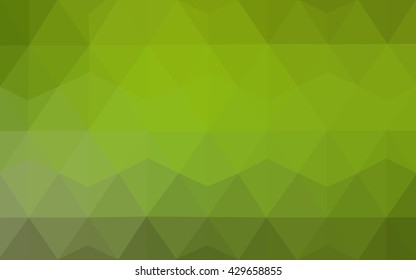 Multicolor green, yellow, orange polygonal illustration, which consist of triangles. Geometric background in Origami style with gradient. Triangular design for your business.
