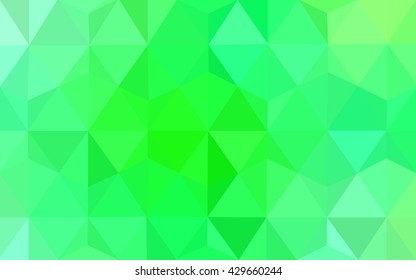 Multicolor green, yellow, orange polygonal illustration, which consist of triangles. Geometric background in Origami style with gradient. Triangular design for your business.