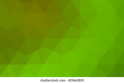 Multicolor green, yellow, orange polygonal illustration, which consist of triangles. Geometric background in Origami style with gradient. Triangular design for your business.