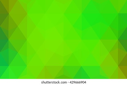 Multicolor green, yellow, orange polygonal illustration, which consist of triangles. Geometric background in Origami style with gradient. Triangular design for your business.