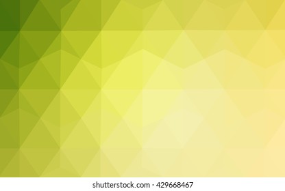 Multicolor green, yellow, orange polygonal illustration, which consist of triangles. Geometric background in Origami style with gradient. Triangular design for your business.