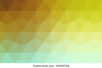 Multicolor green, yellow, orange polygonal illustration, which consist of triangles. Geometric background in Origami style with gradient. Triangular design for your business.