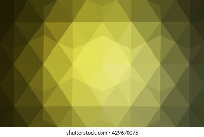 Multicolor green, yellow, orange polygonal illustration, which consist of triangles. Geometric background in Origami style with gradient. Triangular design for your business.