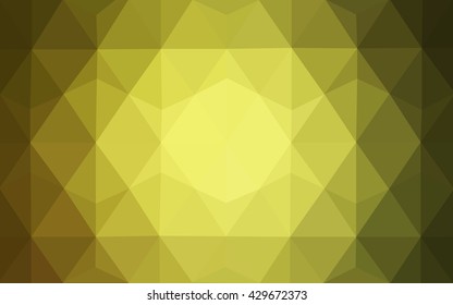Multicolor green, yellow, orange polygonal illustration, which consist of triangles. Geometric background in Origami style with gradient. Triangular design for your business.