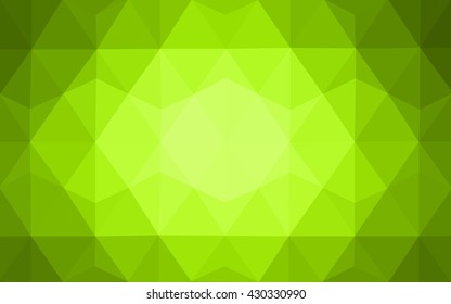 Multicolor green, yellow, orange polygonal illustration, which consist of triangles. Geometric background in Origami style with gradient. Triangular design for your business.
