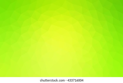 Multicolor green, yellow, orange polygonal illustration, which consist of triangles. Geometric background in Origami style with gradient. Triangular design for your business.