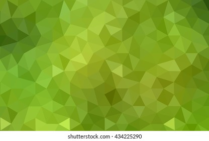 Multicolor green, yellow, orange polygonal illustration, which consist of triangles. Geometric background in Origami style with gradient. Triangular design for your business.