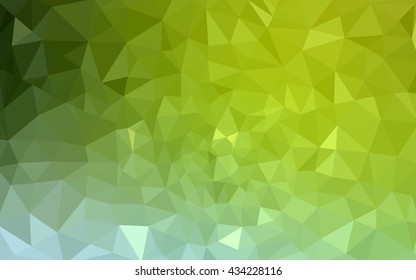 Multicolor green, yellow, orange polygonal illustration, which consist of triangles. Geometric background in Origami style with gradient. Triangular design for your business.