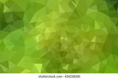 Multicolor green, yellow, orange polygonal illustration, which consist of triangles. Geometric background in Origami style with gradient. Triangular design for your business.