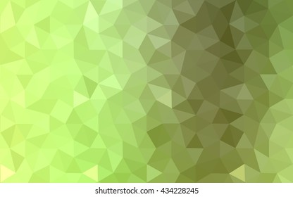Multicolor green, yellow, orange polygonal illustration, which consist of triangles. Geometric background in Origami style with gradient. Triangular design for your business.