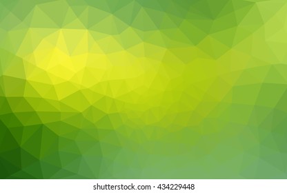 Multicolor green, yellow, orange polygonal illustration, which consist of triangles. Geometric background in Origami style with gradient. Triangular design for your business.