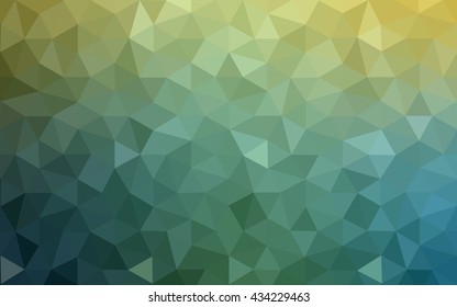 Multicolor green, yellow, orange polygonal illustration, which consist of triangles. Geometric background in Origami style with gradient. Triangular design for your business.