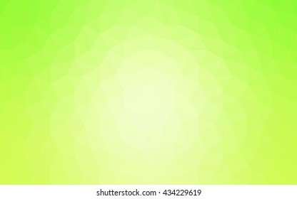 Multicolor green, yellow, orange polygonal illustration, which consist of triangles. Geometric background in Origami style with gradient. Triangular design for your business.