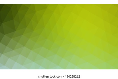 Multicolor green, yellow, orange polygonal illustration, which consist of triangles. Geometric background in Origami style with gradient. Triangular design for your business.