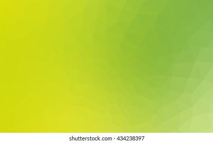 Multicolor green, yellow, orange polygonal illustration, which consist of triangles. Geometric background in Origami style with gradient. Triangular design for your business.