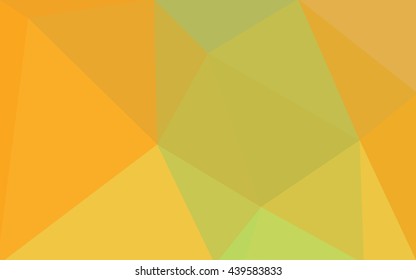 Multicolor green, yellow, orange polygonal illustration, which consist of triangles. Geometric background in Origami style with gradient. Triangular design for your business.