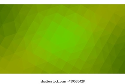 Multicolor green, yellow, orange polygonal illustration, which consist of triangles. Geometric background in Origami style with gradient. Triangular design for your business.