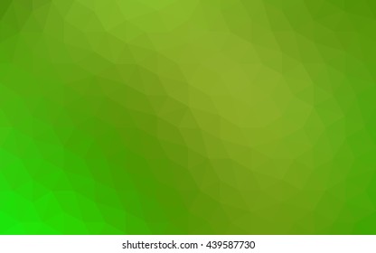 Multicolor green, yellow, orange polygonal illustration, which consist of triangles. Geometric background in Origami style with gradient. Triangular design for your business.