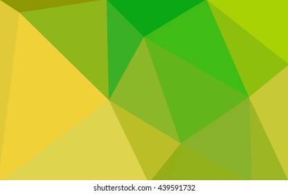 Multicolor green, yellow, orange polygonal illustration, which consist of triangles. Geometric background in Origami style with gradient. Triangular design for your business.