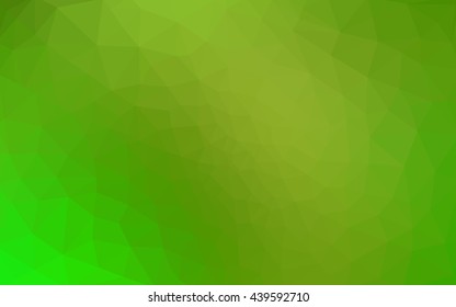 Multicolor green, yellow, orange polygonal illustration, which consist of triangles. Geometric background in Origami style with gradient. Triangular design for your business.
