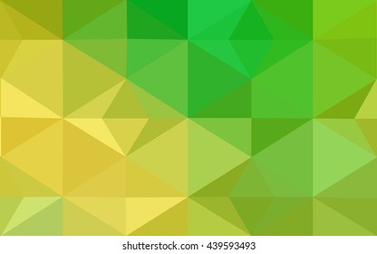 Multicolor green, yellow, orange polygonal illustration, which consist of triangles. Geometric background in Origami style with gradient. Triangular design for your business.