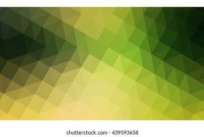 Multicolor green, yellow, orange polygonal illustration, which consist of triangles. Geometric background in Origami style with gradient. Triangular design for your business.