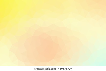 Multicolor green, yellow, orange polygonal illustration, which consist of triangles. Geometric background in Origami style with gradient. Triangular design for your business.