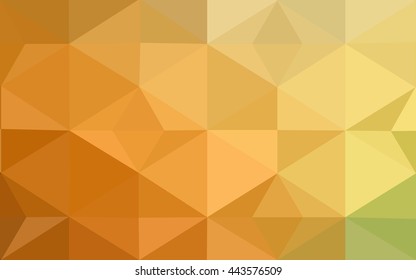 Multicolor green, yellow, orange polygonal illustration, which consist of triangles. Geometric background in Origami style with gradient. Triangular design for your business.