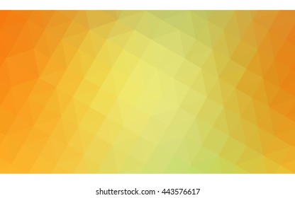 Multicolor green, yellow, orange polygonal illustration, which consist of triangles. Geometric background in Origami style with gradient. Triangular design for your business.