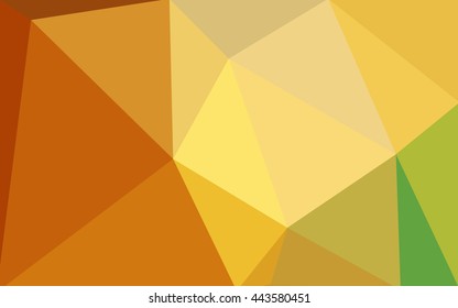 Multicolor green, yellow, orange polygonal illustration, which consist of triangles. Geometric background in Origami style with gradient. Triangular design for your business.