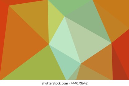Multicolor green, yellow, orange polygonal illustration, which consist of triangles. Geometric background in Origami style with gradient. Triangular design for your business.